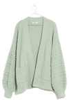 Madewell Bobble Cardigan Sweater In Sage Mist