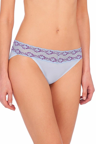 Natori Bliss Perfection Soft & Stretchy V-kini Panty Underwear In Skyfall/caspia
