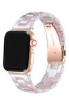 The Posh Tech Claire Blush Tortoise 20mm Apple Watch® Bracelet Watchband In Blush Tortoise