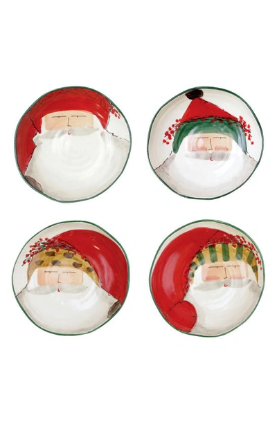 Vietri Old St. Nick Assorted Pasta Bowls - Set Of 4 In Multicolor