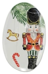 Vietri Nutcrackers Small Oval Platter In Handpainted