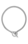 Brook & York Stella Imitation Pearl Toggle Bracelet In Silver