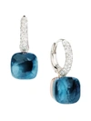 Pomellato Women's Nudo Two-tone 18k Gold, London Blue Topaz & Diamond Earrings