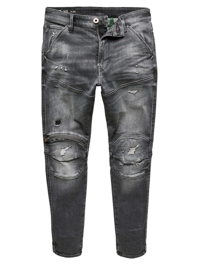 G-star Raw Men's 5620 3d Zip Knee Skinny Jeans In Vintage Ripped Basalt