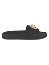 Versace La Medusa Pool Slides In Black