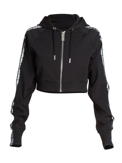 Givenchy Black Chito Edition 4g Tag Cropped Zip Hoodie