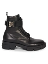 Givenchy Terra Logo-hardware Leather Ankle Boots In Black