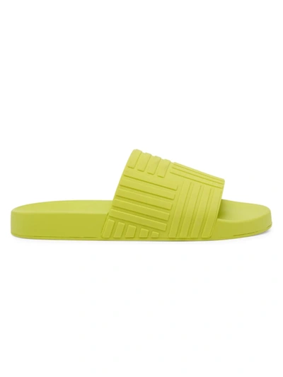 Bottega Veneta Rubber Carpet Pool Slides In Yellow