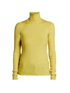 Bottega Veneta Jacquard-knit Silk-blend Turtleneck Sweater In Sea Grass