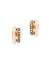 Pomellato Women's Iconica 18k Rose Gold & Diamond Huggie Hoop Earrings