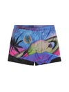 Valentino Water Sky Print Swim Shorts In Water Sky