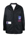 Valentino Quilted Shirt Jacket In No Black
