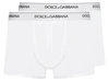 Dolce & Gabbana Logo Waistband Fine-rib Boxers In White