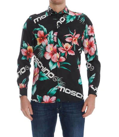 Moschino Floral-print Double-breasted Blazer In Multicolor