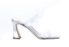 Giuseppe Zanotti Flaminia 85mm Double-strap Mules In Silver