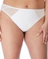 Elomi Charley Full Figure Mesh & Lace Brazilian Briefs In White