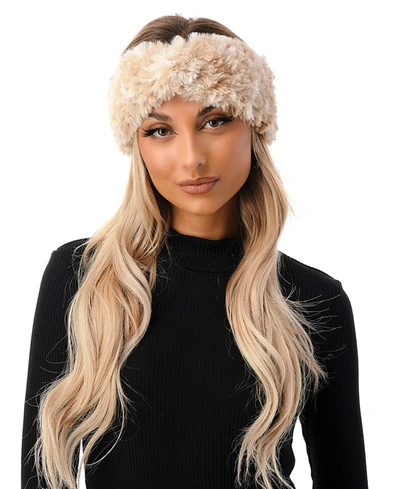 Marcus Adler Women's Knotted Ombre Faux Fur Headband In Taupe