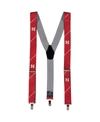 Eagles Wings Men's Red Wisconsin Badgers Suspenders In Red
