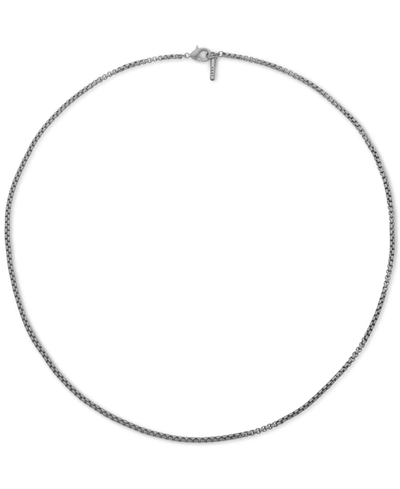Dkny Men's Silver-tone 26" Chain Collar Necklace