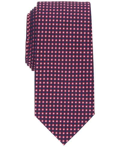 Club Room Men's Lopez Neat Tie, Created For Macy's In Burgundy