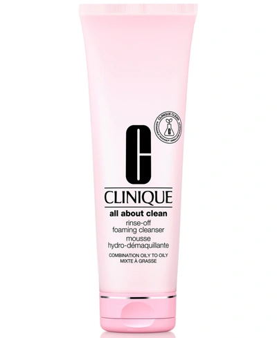 CLINIQUE JUMBO ALL ABOUT CLEAN RINSE-OFF FOAMING CLEANSER, 8.5 OZ.