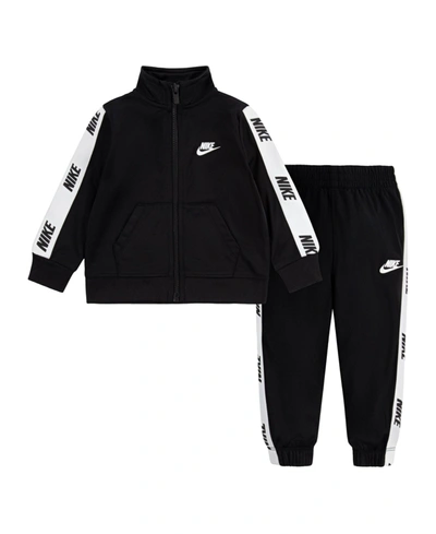 Nike Kids' Big Boys Sportswear Tracksuit In Black/white