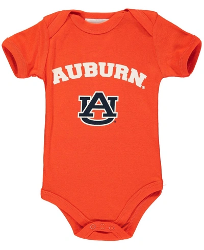 Two Feet Ahead Infant Boys And Girls Orange Auburn Tigers Arch And Logo Bodysuit