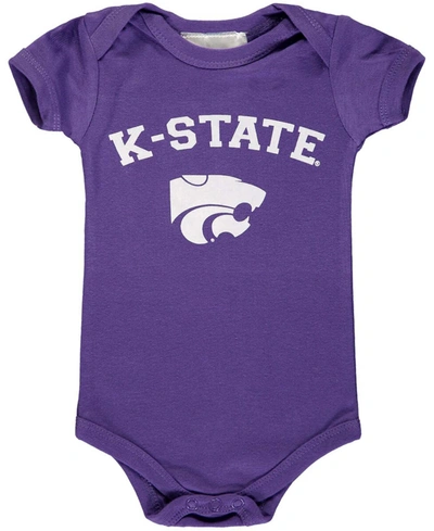 Two Feet Ahead Babies' Infant Boys And Girls Purple Kansas State Wildcats Arch And Logo Bodysuit