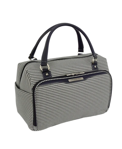 London Fog Oxford Iii Cabin Bag In Black White Houndstooth