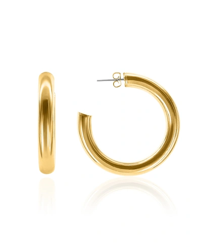 Oma The Label Bente 1.5" Medium Hoops In Gold Tone