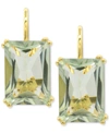 Macy's Lime Quartz Leverback Drop Earrings (12-5/8 Ct. T.w.) In 14k Gold-plated Sterling Silver (also In Wh In Prasiolite