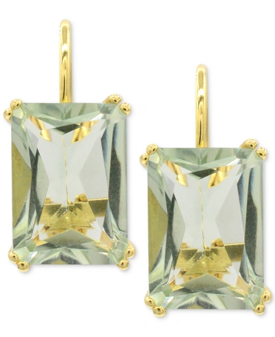 Macy's Lime Quartz Leverback Drop Earrings (12-5/8 Ct. T.w.) In 14k Gold-plated Sterling Silver (also In Wh In Prasiolite
