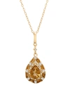 Macy's Multi-gemstone Teardrop 18" Pendant Necklace (1 Ct. T.w.) In Sterling Silver (also In Blue Topaz, Pi In Citrine