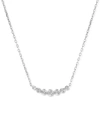 MACY'S DIAMOND GRADUATED COLLAR NECKLACE (1/4 CT. T.W.) IN 14K WHITE OR YELLOW GOLD, 16" + 2" EXTENDER