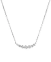 Macy's Diamond Graduated Collar Necklace (1/4 Ct. T.w.) In 14k White Or Yellow Gold, 16" + 2" Extender In White Gold