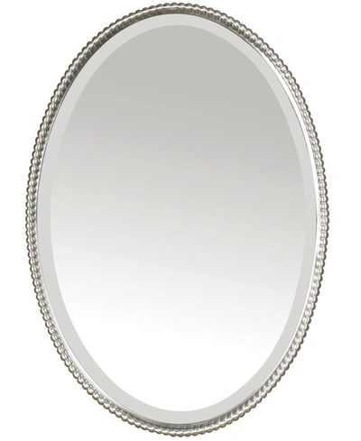 Uttermost Sherise Brushed Nickel Oval Mirror