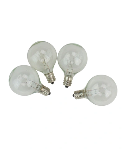 Northlight Pack Of 4 Transparent Clear G40 Globe Christmas Replacement Light Bulbs