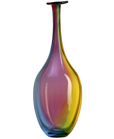 Kosta Boda Fidji Small Bottle Vase In Blue/green/ameth