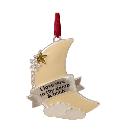 Northlight "i Love You To The Moon And Back" With Crystals Christmas Ornament In Yellow