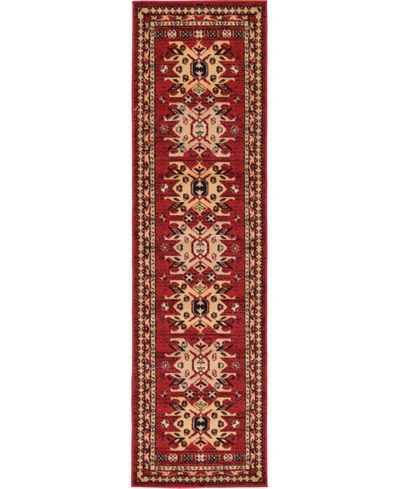Bayshore Home Charvi Chr1 2' 2" X 8' 2" Runner Area Rug In Red