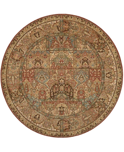 Nourison Living Treasures Li02 Multi 5'10" Round Rug