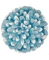 Liora Manne Frontporch Mum Aqua 5' X 5' Round Rug In Aqua