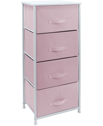 Sorbus 4-drawers Chest Dresser In Pink