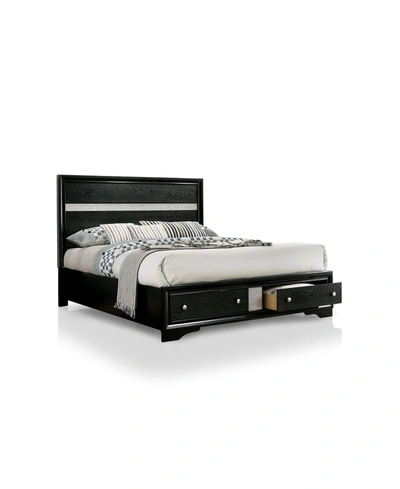 Furniture Of America Hillen 2-drawer Queen Panel Bed In Black
