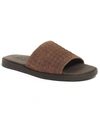 Anthony Veer Men's Miami Suede Comfort Slip On Slides In Dark Brown