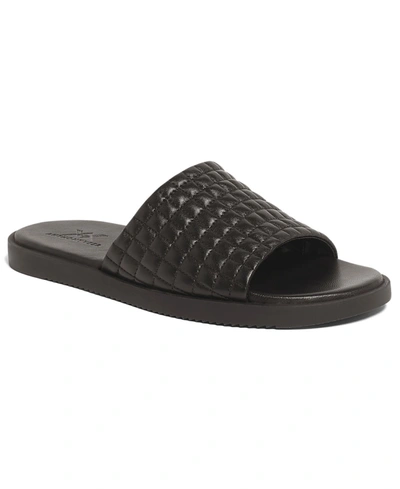 Anthony Veer Men's Miami Comfort Slip On Slides In Black