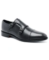Anthony Veer Men's Roosevelt Ii Double Monk Slip-on Dress Shoe In Black