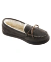 Isotoner Signature Women's Sage Genuine Suede Moccasin Slippers In Ash