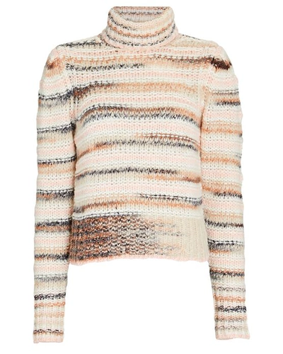 A.l.c Selina Striped Knitted Turtleneck Sweater In Multi