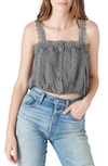 LUCKY BRAND MIXED MEDIA PLEATED BUBBLE TANK TOP,7W66070